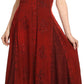 Sakkas Beverlee Embroidered Button Down Sleeveless Caftan Dress