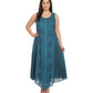 Sakkas Beverlee Embroidered Button Down Sleeveless Caftan Dress