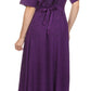 Sakkas Dannee Adjustable Cap Sleeve Caftan Long Embroidered Stonewashed Dress