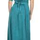 Sakkas Dannee Adjustable Cap Sleeve Caftan Long Embroidered Stonewashed Dress