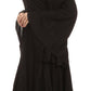 Vestido bohemio Sakkas Addyson de manga larga con cuello caído y bordados
