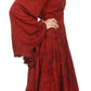 Vestido bohemio Sakkas Addyson de manga larga con cuello caído y bordados