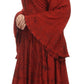 Vestido bohemio Sakkas Addyson de manga larga con cuello caído y bordados