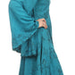 Vestido bohemio Sakkas Addyson de manga larga con cuello caído y bordados