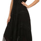 Sakkas Azalea Stonewashed Rayon Embroidery Corset Style Dress