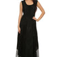 Sakkas Azalea Stonewashed Rayon Embroidery Corset Style Dress