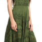 Sakkas Azalea Stonewashed Rayon Embroidery Corset Style Dress