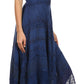 Sakkas Azalea Stonewashed Rayon Embroidery Corset Style Dress