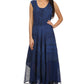 Sakkas Azalea Stonewashed Rayon Embroidery Corset Style Dress