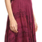 Sakkas Azalea Stonewashed Rayon Embroidery Corset Style Dress