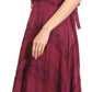 Sakkas Azalea Stonewashed Rayon Embroidery Corset Style Dress