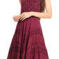 Sakkas Azalea Stonewashed Rayon Embroidery Corset Style Dress