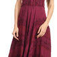 Sakkas Azalea Stonewashed Rayon Embroidery Corset Style Dress