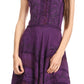Sakkas Azalea Stonewashed Rayon Embroidery Corset Style Dress