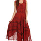 Sakkas Azalea Stonewashed Rayon Embroidery Corset Style Dress