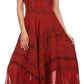 Sakkas Azalea Stonewashed Rayon Embroidery Corset Style Dress