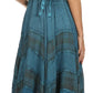 Sakkas Azalea Stonewashed Rayon Embroidery Corset Style Dress