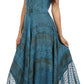 Sakkas Azalea Stonewashed Rayon Embroidery Corset Style Dress