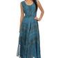 Sakkas Azalea Stonewashed Rayon Embroidery Corset Style Dress