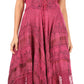 Sakkas Mila Long Corset Embroidered Cap Sleeve Dress With Adjustable Waist