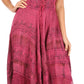 Sakkas Mila Long Corset Embroidered Cap Sleeve Dress With Adjustable Waist