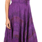Sakkas Mila Long Corset Embroidered Cap Sleeve Dress With Adjustable Waist