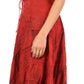 Sakkas Mila Long Corset Embroidered Cap Sleeve Dress With Adjustable Waist