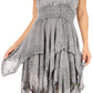 Sakkas Samsa Women's Sleeveless Casual Boho Flared Pixi Stonewashed Midi Dress