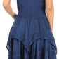 Sakkas Samsa Women's Sleeveless Casual Boho Flared Pixi Stonewashed Midi Dress
