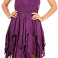 Sakkas Samsa Women's Sleeveless Casual Boho Flared Pixi Stonewashed Midi Dress
