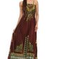 Sakkas Karla Smocked Bust Adjustable Strap Long Dress