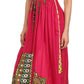 Sakkas Karla Smocked Bust Adjustable Strap Long Dress