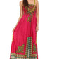 Sakkas Karla Smocked Bust Adjustable Strap Long Dress