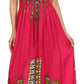 Sakkas Karla Smocked Bust Adjustable Strap Long Dress