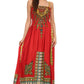 Sakkas Karla Smocked Bust Adjustable Strap Long Dress