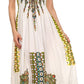 Sakkas Karla Smocked Bust Adjustable Strap Long Dress