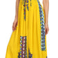 Sakkas Karla Smocked Bust Adjustable Strap Long Dress