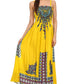 Sakkas Karla Smocked Bust Adjustable Strap Long Dress