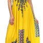 Sakkas Karla Smocked Bust Adjustable Strap Long Dress