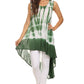 Sakkas Rae Mid Length Tie Dye Hi Low Dress / Cover Up