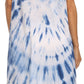 Sakkas Rae Mid Length Tie Dye Hi Low Dress / Cover Up
