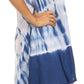 Sakkas Rae Mid Length Tie Dye Hi Low Dress / Cover Up