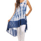 Sakkas Rae Mid Length Tie Dye Hi Low Dress / Cover Up