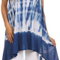 Sakkas Rae Mid Length Tie Dye Hi Low Dress / Cover Up