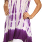 Sakkas Rae Mid Length Tie Dye Hi Low Dress / Cover Up