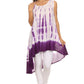Sakkas Rae Mid Length Tie Dye Hi Low Dress / Cover Up