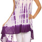 Sakkas Rae Mid Length Tie Dye Hi Low Dress / Cover Up