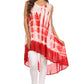 Sakkas Rae Mid Length Tie Dye Hi Low Dress / Cover Up