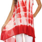 Sakkas Rae Mid Length Tie Dye Hi Low Dress / Cover Up