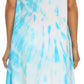 Sakkas Rae Mid Length Tie Dye Hi Low Dress / Cover Up